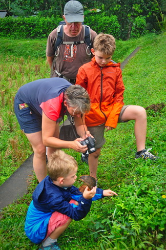 Village hike with children
