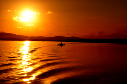 Sunset along the way to Bedul from Cungur