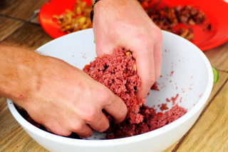 Lawar barak - pork meat lawar